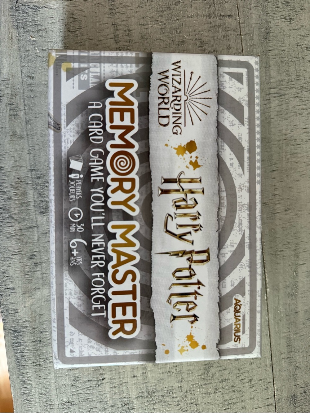 Harry Potter Memory Master Card Game - Gray & Gold